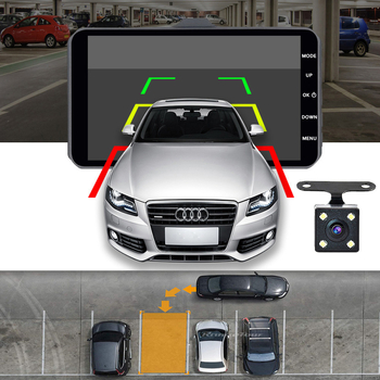 Automobilska kamera s prednjom i stražnjom dvostrukom lećom, 1080p, široki kut 140°, 4,0-inčni zaslon, cikličko snimanje