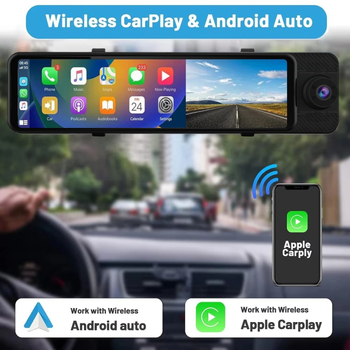 Triobjektivni DVR za retrovizor, 1080p, 170° kut, kružno snimanje, nadzor parkiranja