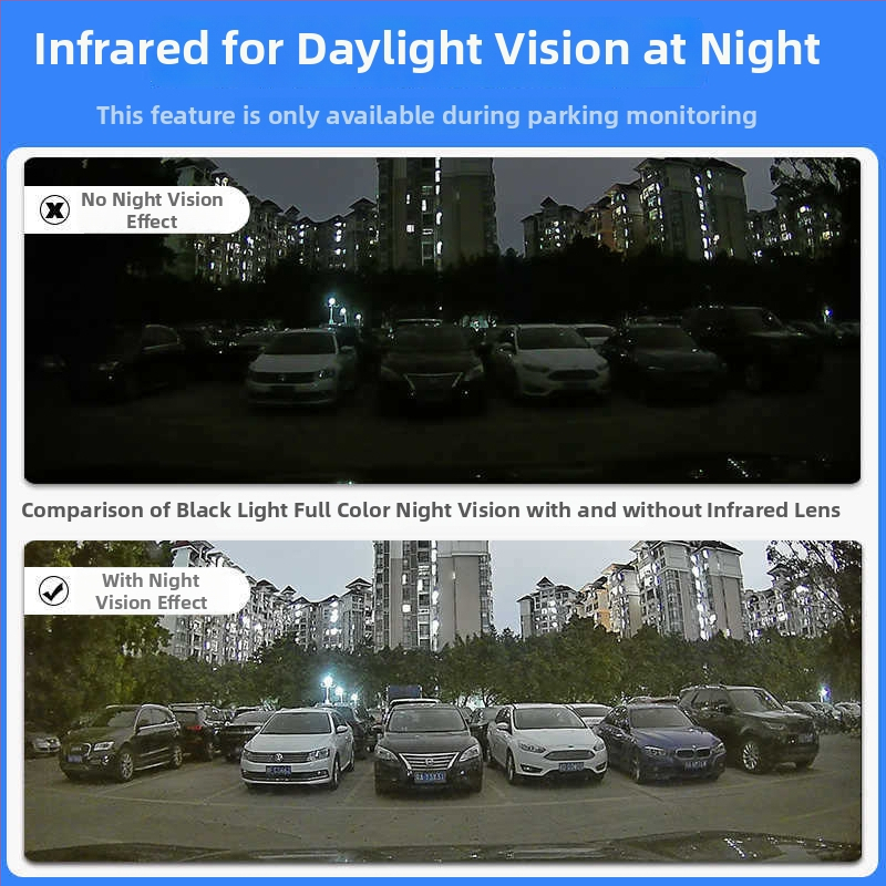 Automobilski DVR s prednjom i stražnjom dvostrukom snimkom, 4K 2160p, 170° širokokutni objektiv, Wi‑Fi, ugradnja prilagođena vozilu