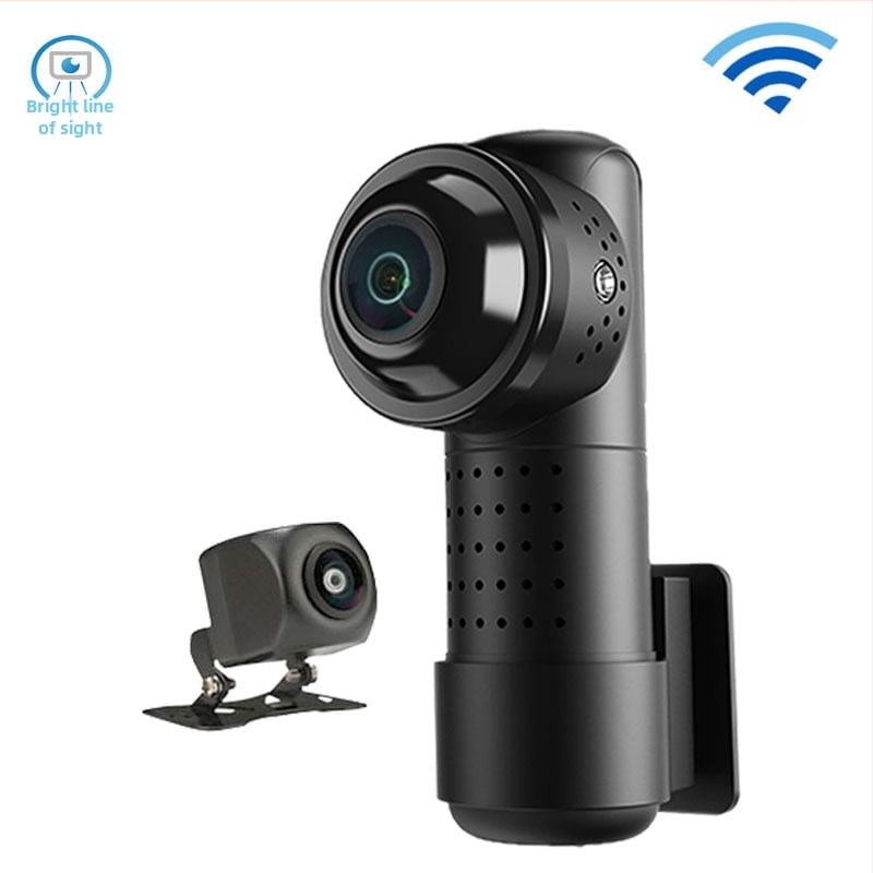 360° panoramska dash cam s bežičnim upravljanjem preko APP – 2160P, petlja snimanja, nadzor parkiranja, montaža na prednje staklo