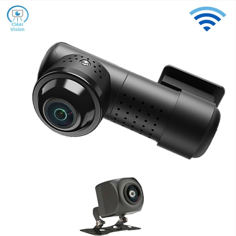 360° panoramska dash cam s bežičnim upravljanjem preko APP – 2160P, petlja snimanja, nadzor parkiranja, montaža na prednje staklo