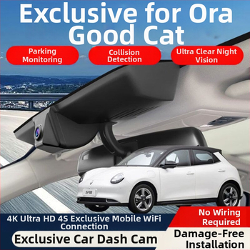Skrivena dash kamera za Ora Good Cat GT, verzije Black Cat i White Cat, 4K Ultra HD, bežična, namijenjena vozilu
