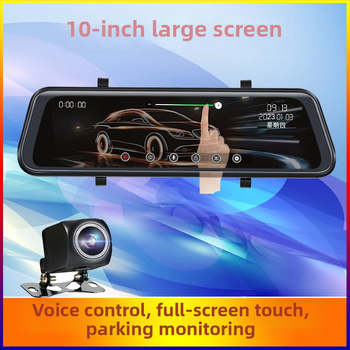Nova 4K HD DVR za retrovizor, Wi‑Fi, dvostruki objektiv, reprodukcija na telefon, slika vožnje unatrag, zvjezdano noćno vidno, 10-inčni zaslon