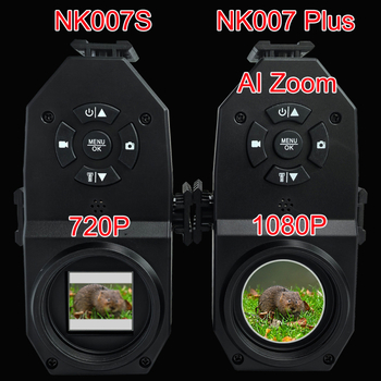 Telescop pentru vedere nocturnă infraroșu, mărire 1–4×, obiectiv 12/16 mm, distanță de vizibilitate 100–400 m, tensiune de funcționare 3.7V, greutate 0.295 kg