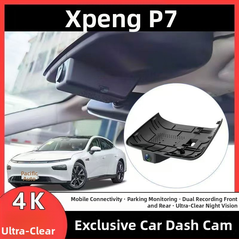 Xiaopeng P7 dash kamera s 4K prednjim i stražnjim dvostrukim snimanjem, povezivanje sa pametnim telefonom, jednostavna instalacija, bez potrošnje podataka