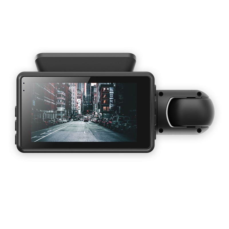 F7 Cameră auto duală față-spate - 1080p viziune de noapte, unghi 170°, ecran LCD 3,0 inch