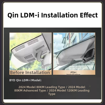 BYD Qin L dedikirana dash cam, 4K bežično, dvostruka kamera, 170°, montaža na prednje staklo, Wi‑Fi