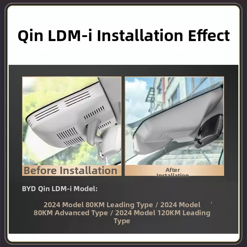 BYD Qin L dedikirana dash cam, 4K bežično, dvostruka kamera, 170°, montaža na prednje staklo, Wi‑Fi