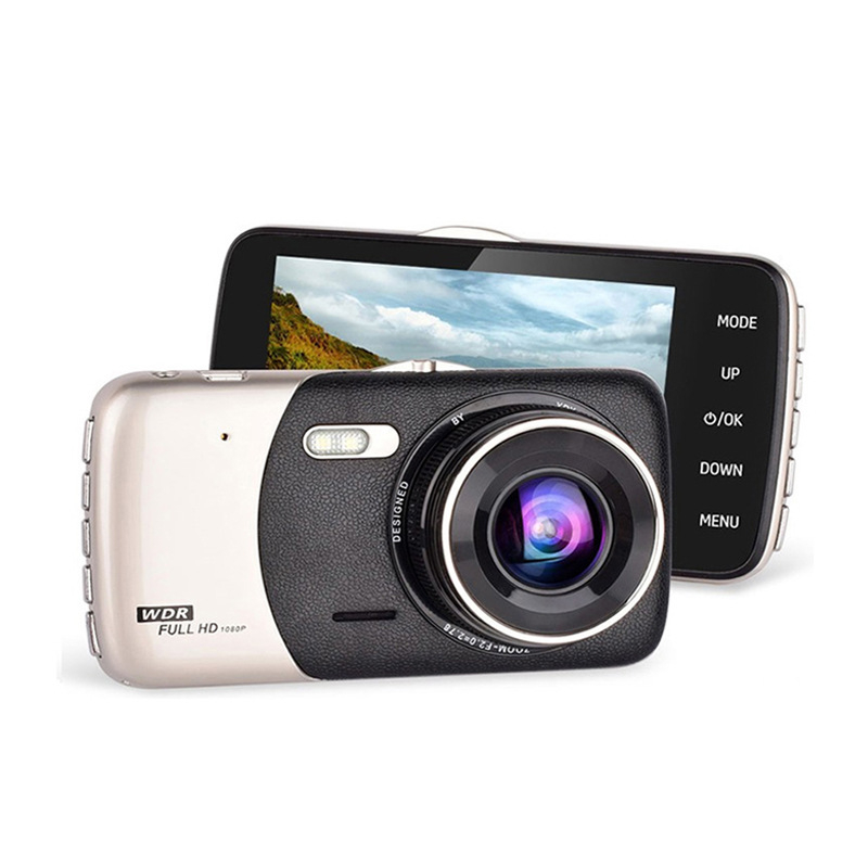 Dvostruka leća auto dash cam, 1080p, 170° vidno područje, petlja snimanja, reverzna slika
