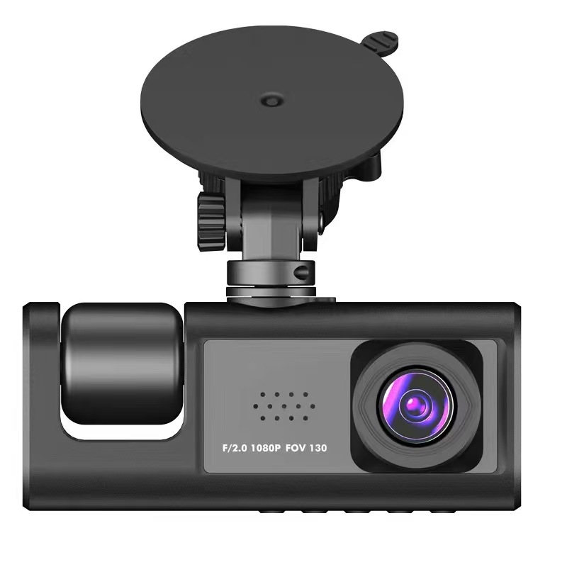 Morning Journey M10 dash cam — 1080P trostruka kamera s noćnim vidom, snima ispred, u unutrašnjosti i straga, 170° širokokutni LCD, 2,0 inča