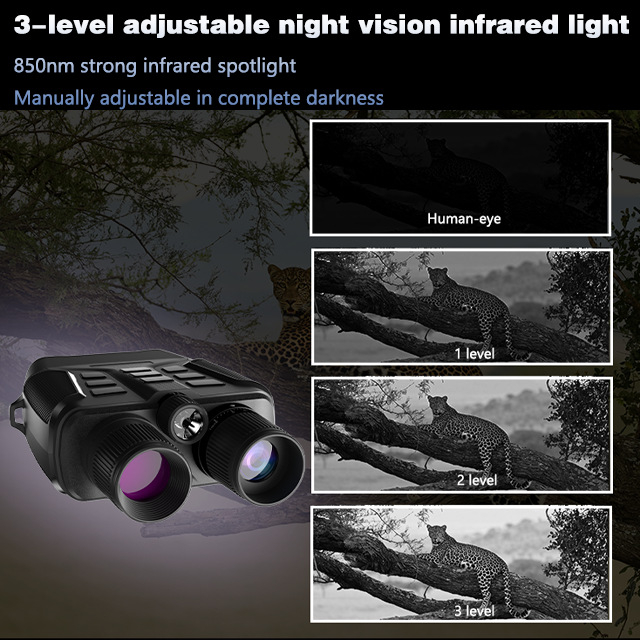 Telespectiv cu viziune infraroșie de noapte cu înregistrare 4K – mărire 6x–10x, diametrul obiectivului 25 mm, distanța de vizualizare 600 m, model Z096