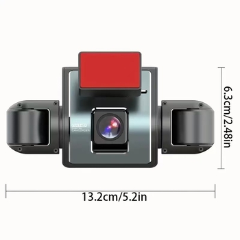 Κάμερα αυτοκινήτου τεσσάρων φακών - 1080P υπέρυθρη νυχτερινή όραση, Wi‑Fi, 140° ευρυγώνιο