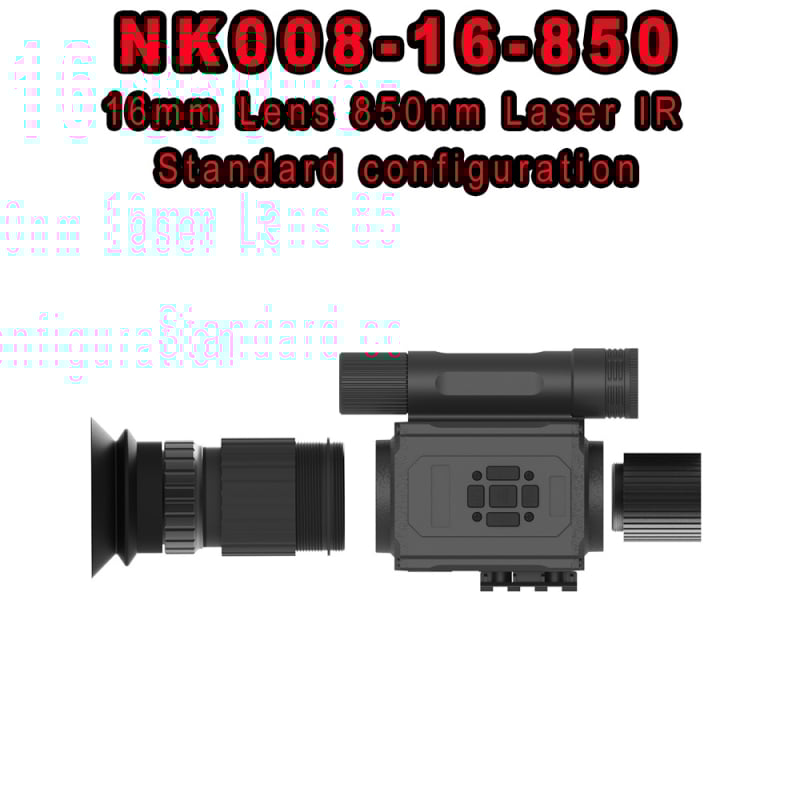 Telescope infraroșu pentru vedere nocturnă NK008 - până la 20x mărire, rază 0-400 m, tensiune 3,7 V, greutate 0,35 kg, HD pentru iluminare redusă