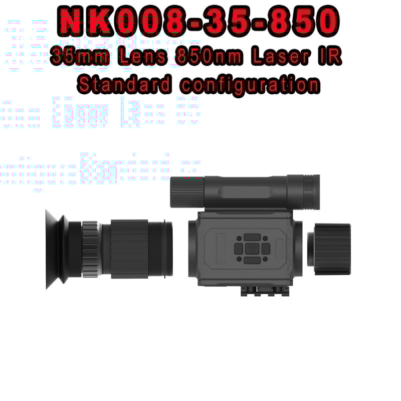 Telescope infraroșu pentru vedere nocturnă NK008 - până la 20x mărire, rază 0-400 m, tensiune 3,7 V, greutate 0,35 kg, HD pentru iluminare redusă