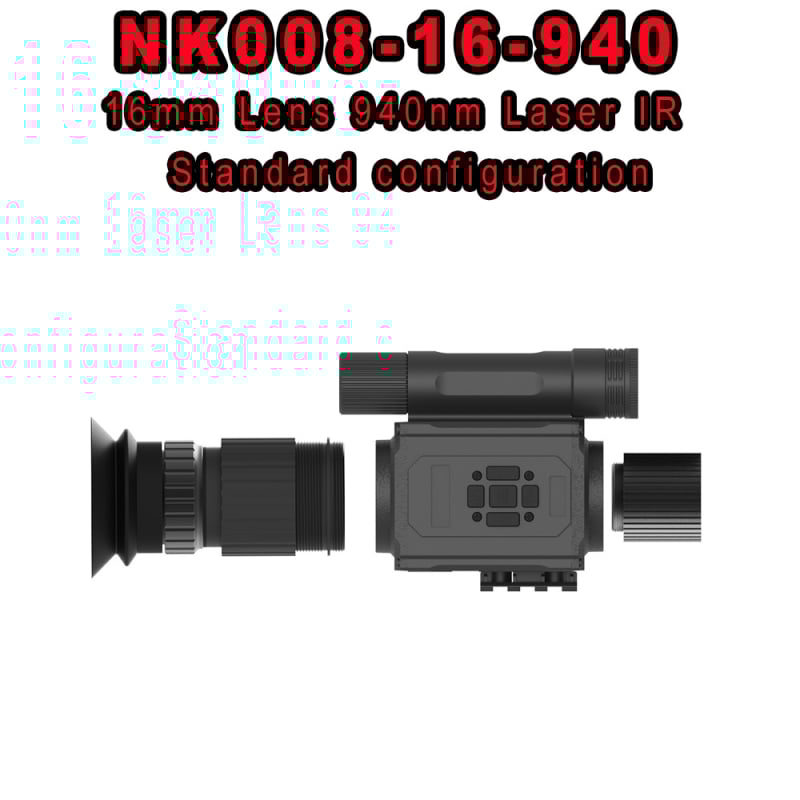 Telescope infraroșu pentru vedere nocturnă NK008 - până la 20x mărire, rază 0-400 m, tensiune 3,7 V, greutate 0,35 kg, HD pentru iluminare redusă