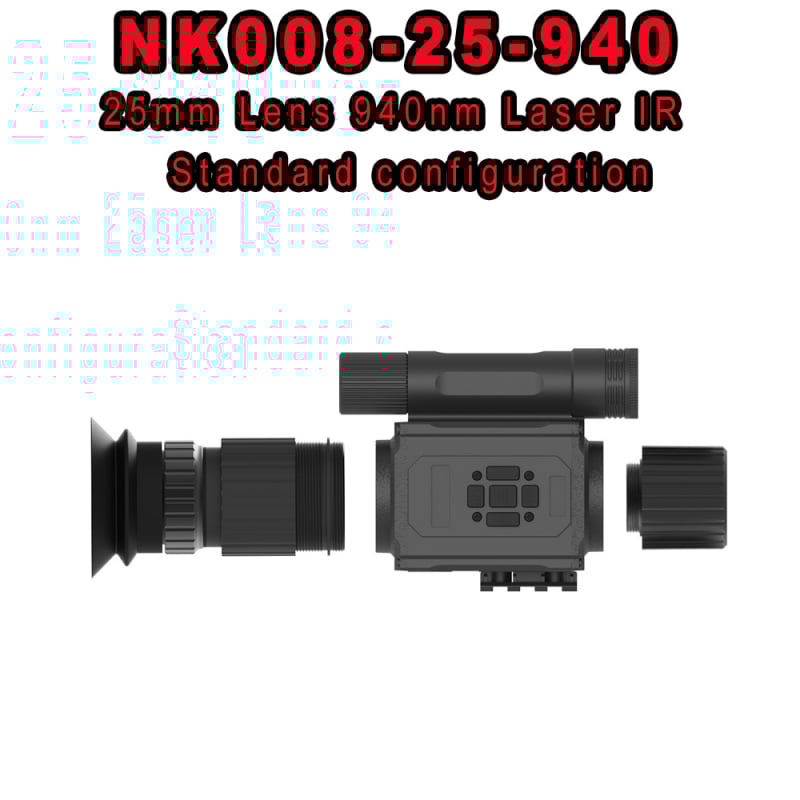 Telescope infraroșu pentru vedere nocturnă NK008 - până la 20x mărire, rază 0-400 m, tensiune 3,7 V, greutate 0,35 kg, HD pentru iluminare redusă