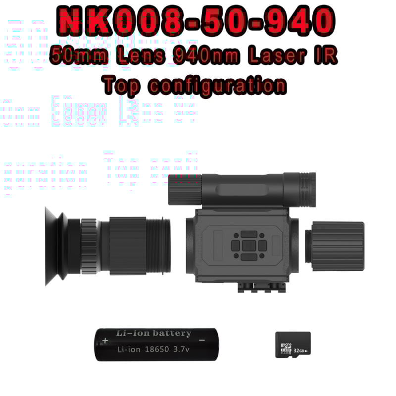 Telescope infraroșu pentru vedere nocturnă NK008 - până la 20x mărire, rază 0-400 m, tensiune 3,7 V, greutate 0,35 kg, HD pentru iluminare redusă