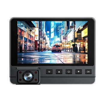 HD dash kamera s tri leće i noćnim vidom, skriveni 1080P zapis, 4,0 inčni zaslon