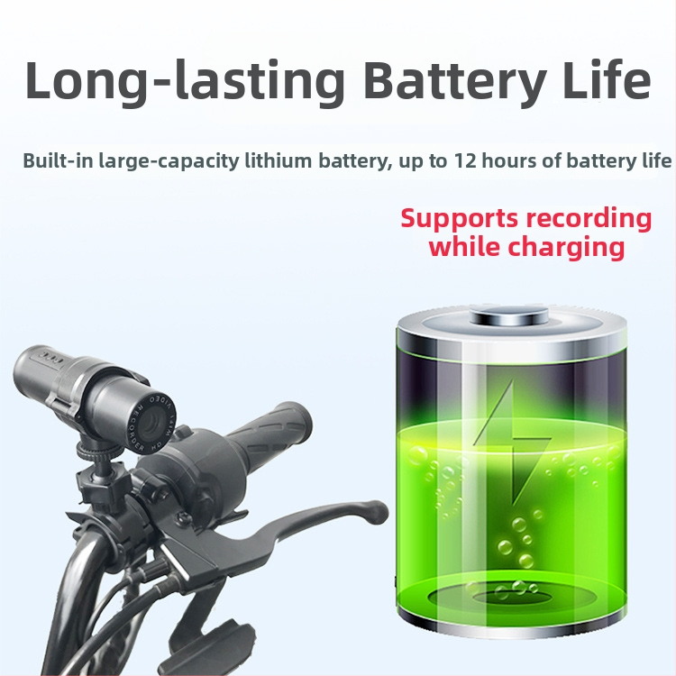 Kamera na prilbu pre motocykel a horský bicykel s IP65, Wi‑Fi, 1080p video, 140° širokouhlý uhol, podpora TF karty