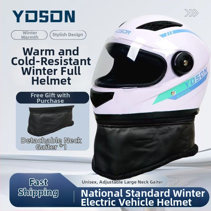 Κράνος full-face για ηλεκτρικά δίκυκλα, κατασκευή από πολυπροπυλενίου, χειμερινή χρήση, για ενηλίκους, πιστοποιημένο σύμφωνα με εταιρικά πρότυπα