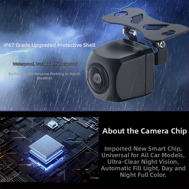 Beacon Road Spätná kamera - 170° uhol, 1080p, F1.6, Nočné videnie, pre montáž na zadné sklo alebo svetlá evidencie