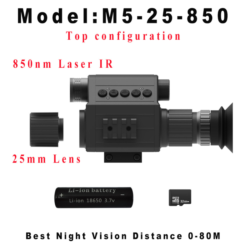 Megaorei M5 infracrveni teleskop za noćno promatranje s 4–16× uvećanjem, objektiv 16/25/35/55 mm, domet 200–400 m, težina 0,4 kg.