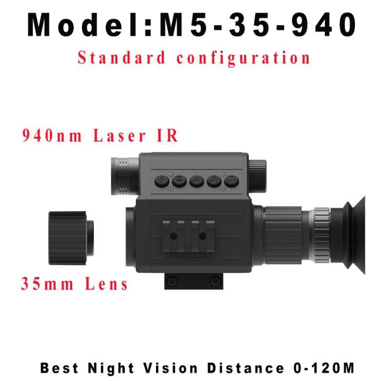 Megaorei M5 infracrveni teleskop za noćno promatranje s 4–16× uvećanjem, objektiv 16/25/35/55 mm, domet 200–400 m, težina 0,4 kg.