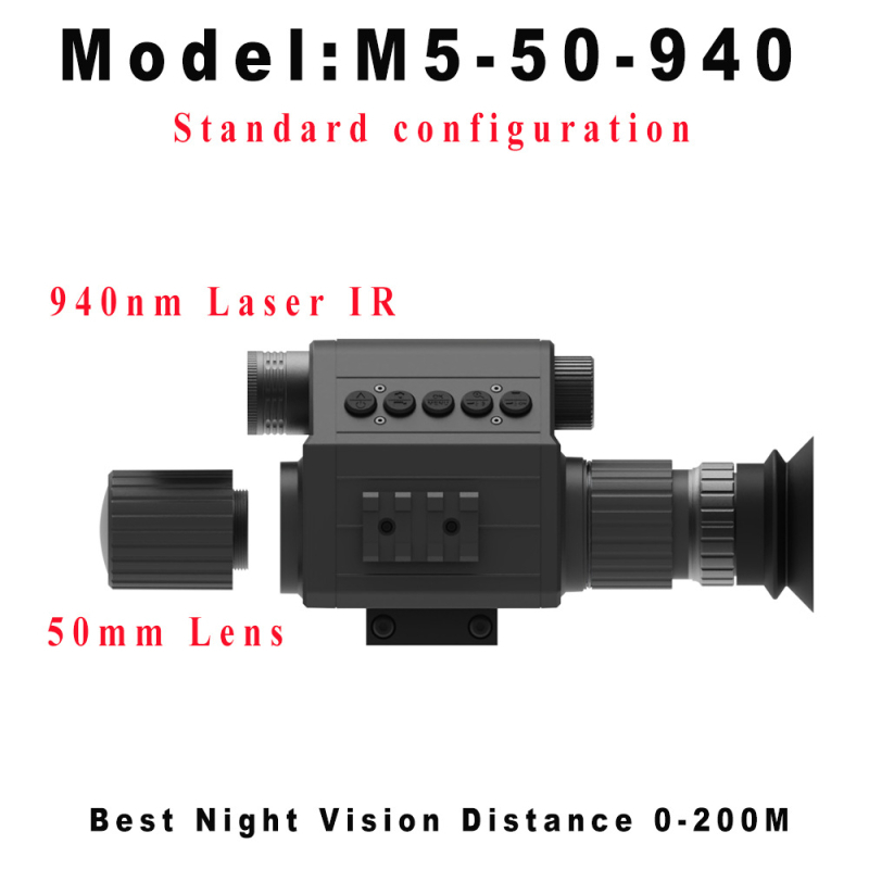 Megaorei M5 infracrveni teleskop za noćno promatranje s 4–16× uvećanjem, objektiv 16/25/35/55 mm, domet 200–400 m, težina 0,4 kg.
