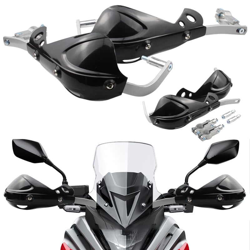 Προστατευτικό χεριού μοτοσικλέτας, τιμόνι 22 mm, προσαρμόσιμο προστατευτικό εξοπλισμό σε στυλ ιπποτικό, από πλαστικό και αλουμίνιο