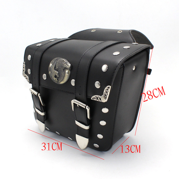 Τσάντα για μοτοσικλέτα — PU δέρμα, Knight Pack στυλ, Σειρά Fire