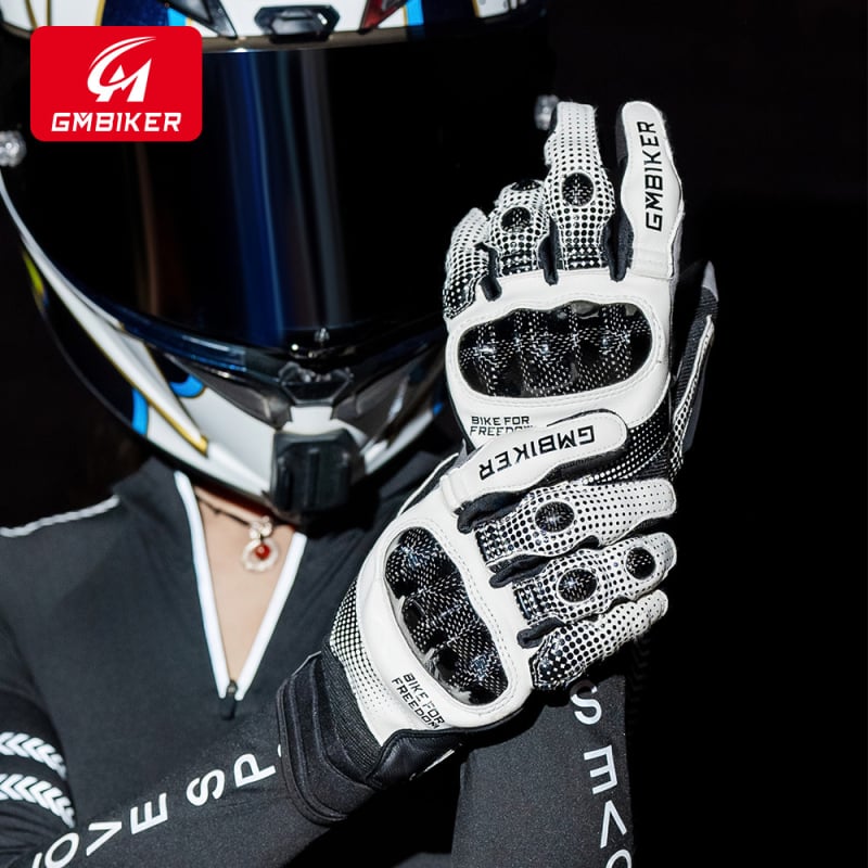 GMBIKER γάντια μοτοσικλέτας από κατσικίσιο δέρμα, στυλ ιππότης