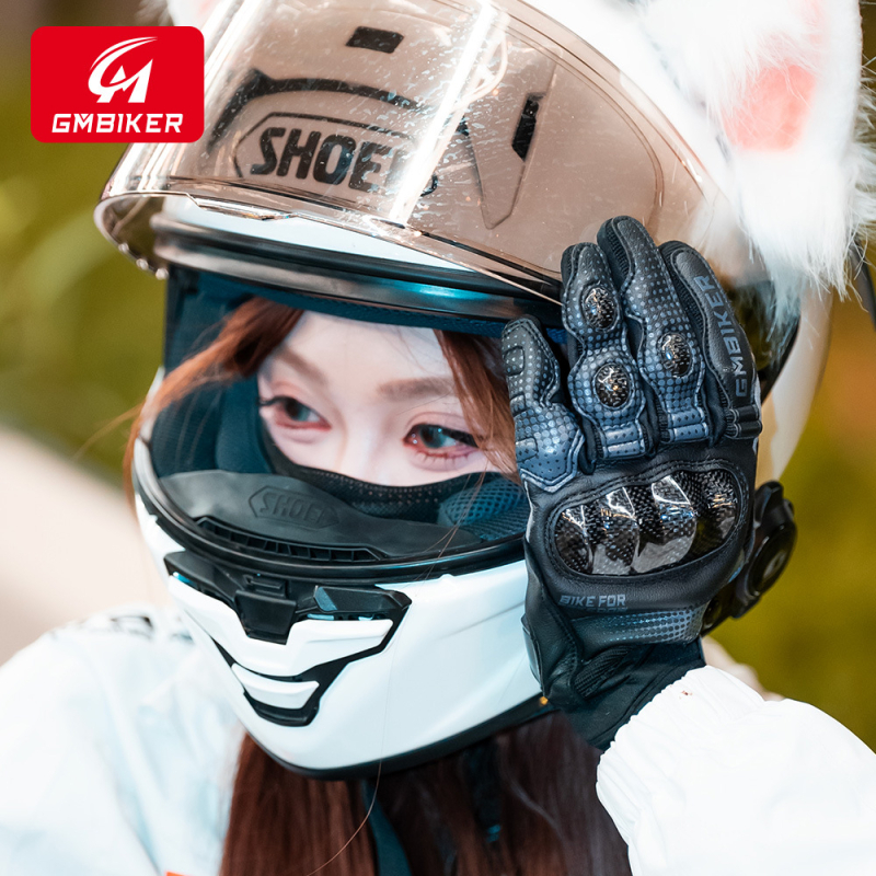 GMBIKER γάντια μοτοσικλέτας από κατσικίσιο δέρμα, στυλ ιππότης