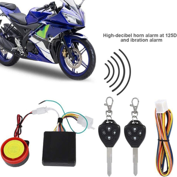 Motorkerékpár riasztó távirányítással, kulcs nélküli indítás, egy gombos gyújtás, 12V vízálló, univerzálisan kompatibil