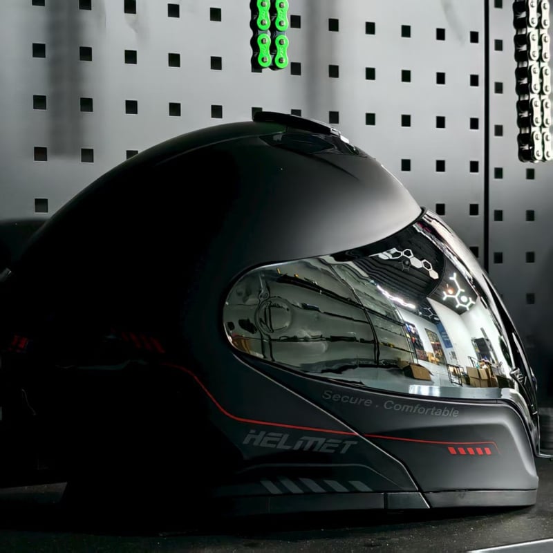 Kbi motorkerékpár sisak, műanyag anyag, jogosult magánmárka