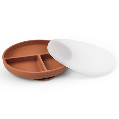 Vaikų maitinimo lėkštė iš maisto kokybės silikono, 2 komplektai, tinkama vaikams nuo 3 mėnesių, minimalistinis stilius