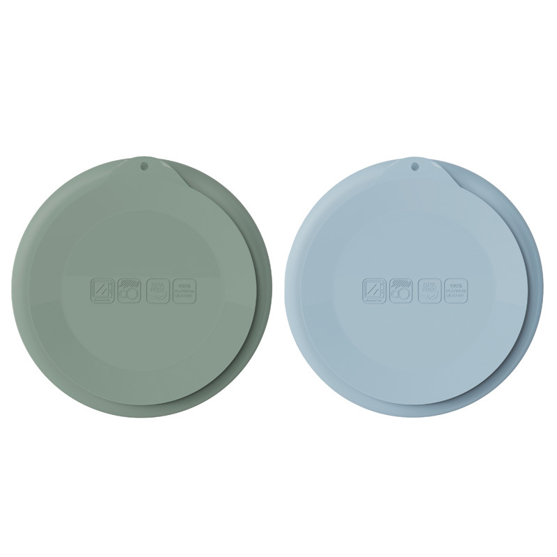 Vaikų maitinimo lėkštė iš maisto kokybės silikono, 2 komplektai, tinkama vaikams nuo 3 mėnesių, minimalistinis stilius