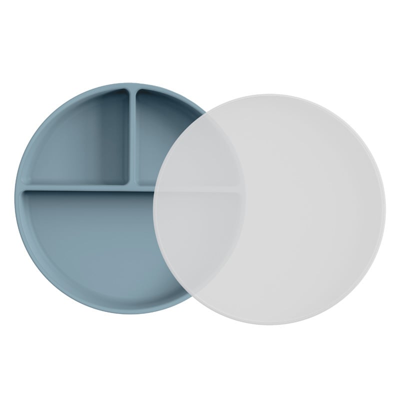 Vaikų maitinimo lėkštė iš maisto kokybės silikono, 2 komplektai, tinkama vaikams nuo 3 mėnesių, minimalistinis stilius