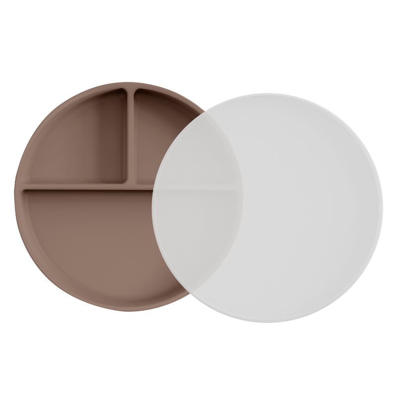 Vaikų maitinimo lėkštė iš maisto kokybės silikono, 2 komplektai, tinkama vaikams nuo 3 mėnesių, minimalistinis stilius