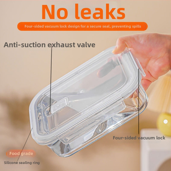 Yilan plastová krabička na jedlo s hermetickým uzáverom, uchovávanie čerstvosti, moderný jednoduchý štýl