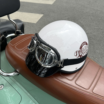 Polu-šlem za električni motocikl, ABS, 3C certifikat, Harley retro stil, unisex, ljeto