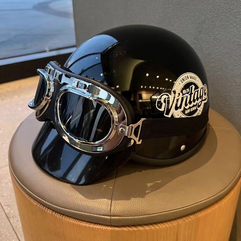 Polu-šlem za električni motocikl, ABS, 3C certifikat, Harley retro stil, unisex, ljeto