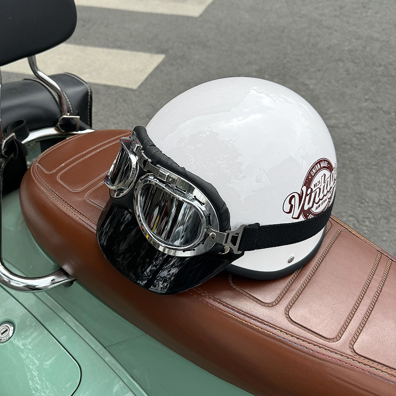 Polu-šlem za električni motocikl, ABS, 3C certifikat, Harley retro stil, unisex, ljeto
