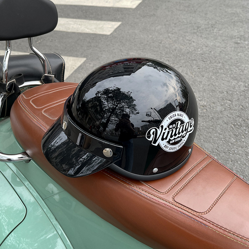 Polu-šlem za električni motocikl, ABS, 3C certifikat, Harley retro stil, unisex, ljeto