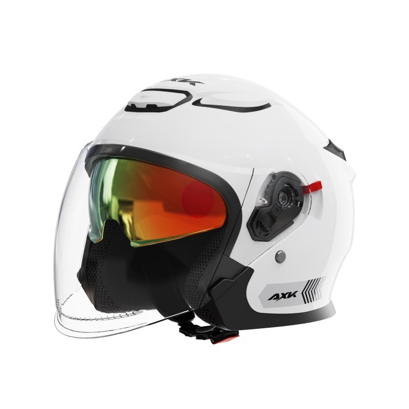 AXK Cască motocicletă 3/4 ABS pentru motociclete electrice, certificat 3C Gb811-2022a, potrivit pentru toate sezoanele