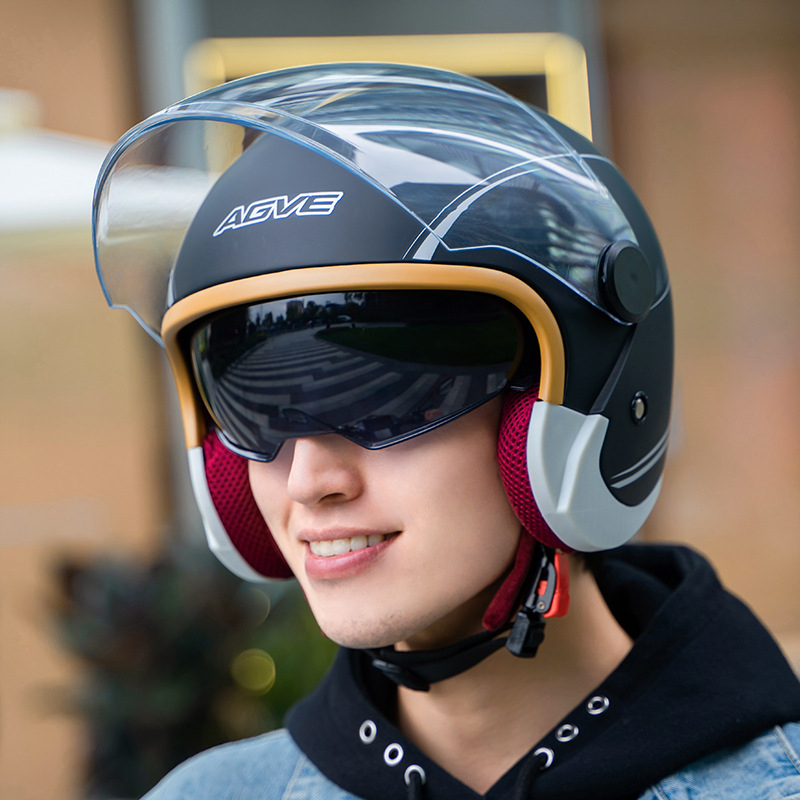 ABS 3/4 sisak motorkerékpárhoz – téli szélvédett és esőálló, anti-fog, uniszex felnőtteknek, 3C tanúsítvány