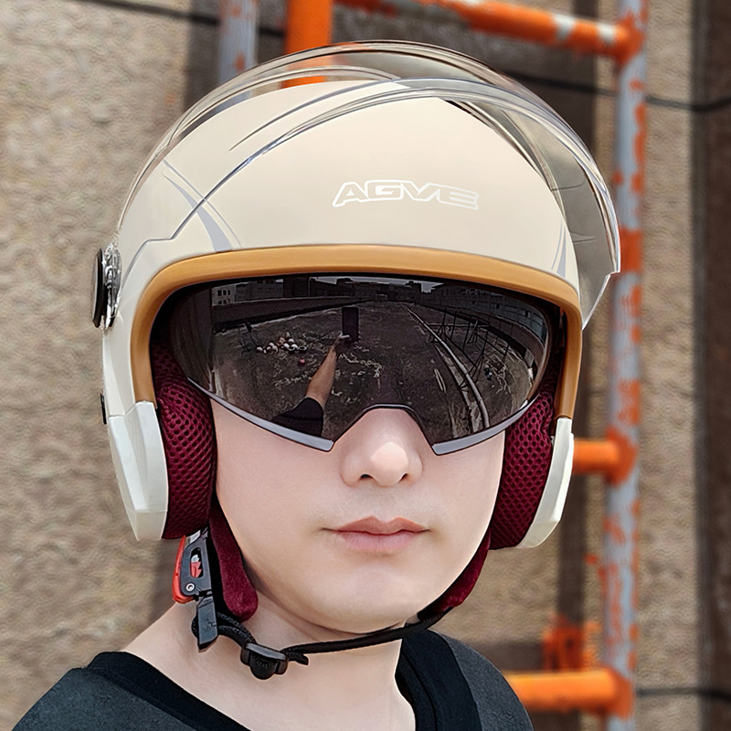 ABS 3/4 sisak motorkerékpárhoz – téli szélvédett és esőálló, anti-fog, uniszex felnőtteknek, 3C tanúsítvány