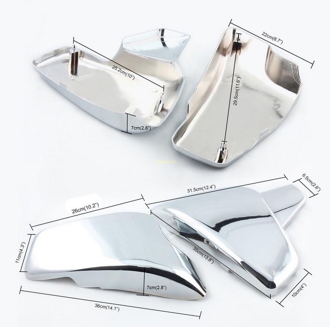 Kryt baterije za motocikl – bočna ploča, CF brend, kompatibilno s VT600 400