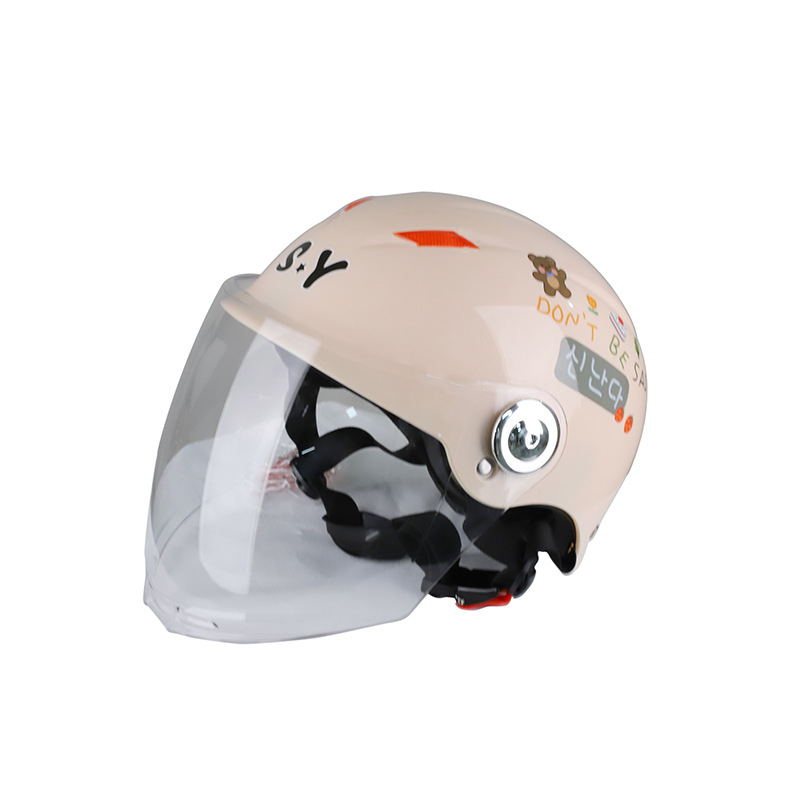 Cască jumătate pentru motocicletă electrică – ABS, certificat 3C, stil de vară, pentru navetă zilnică