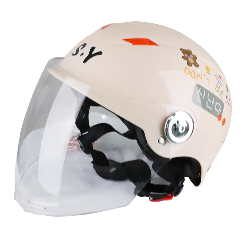 Cască jumătate pentru motocicletă electrică – ABS, certificat 3C, stil de vară, pentru navetă zilnică