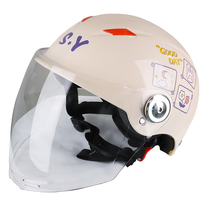 Cască jumătate pentru motocicletă electrică – ABS, certificat 3C, stil de vară, pentru navetă zilnică